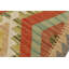 Tapis gris / beige / bleu / rouille en laine noué à la main 2 pi 1 po x 2 pi 9 po Oroville