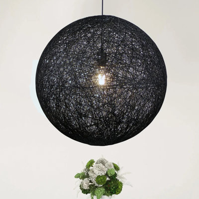 Orbe Black Pendant 32"