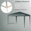 Arvell 2.7m x 2.7m Metal Party Tent-212049930