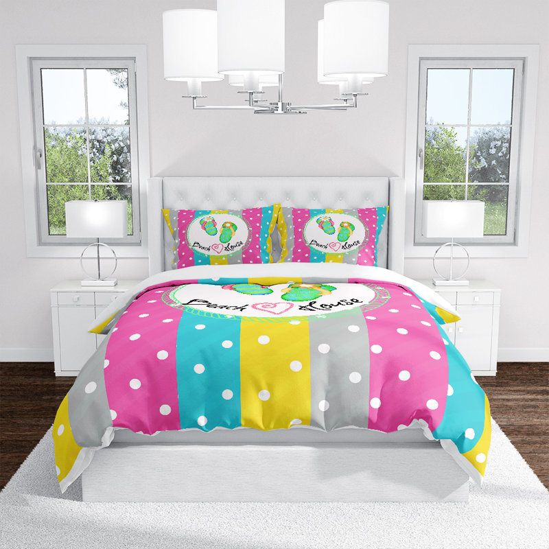  Ensemble de housse de couette Beach, Housse de couette simple et 2 taies décoratives