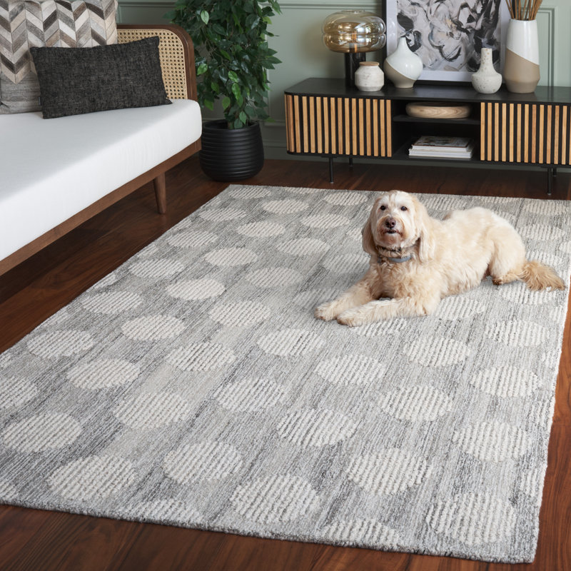 Metro 895 Hand Tufted 85% Wool; 15% Cotton Geometric Rug, Rectangle 5' x 8'