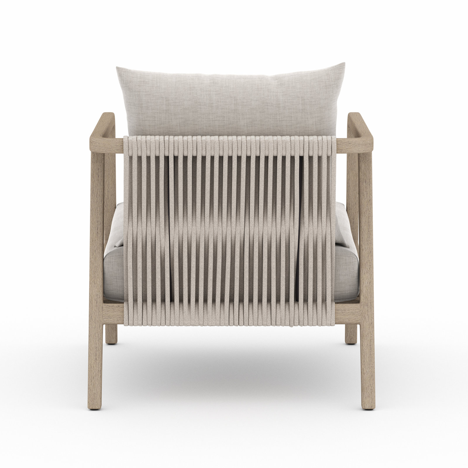 Layne Teak Outdoor Lounge Chair, Brown, Stone Gray