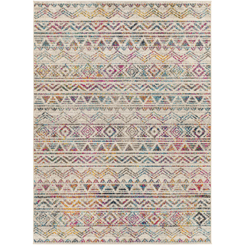 Aggappe Geometric Indoor Rug, Rectangle 2' x 3'
