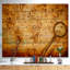 Loupe sur la carte du monde - impression d'art graphique-35121409-35121415