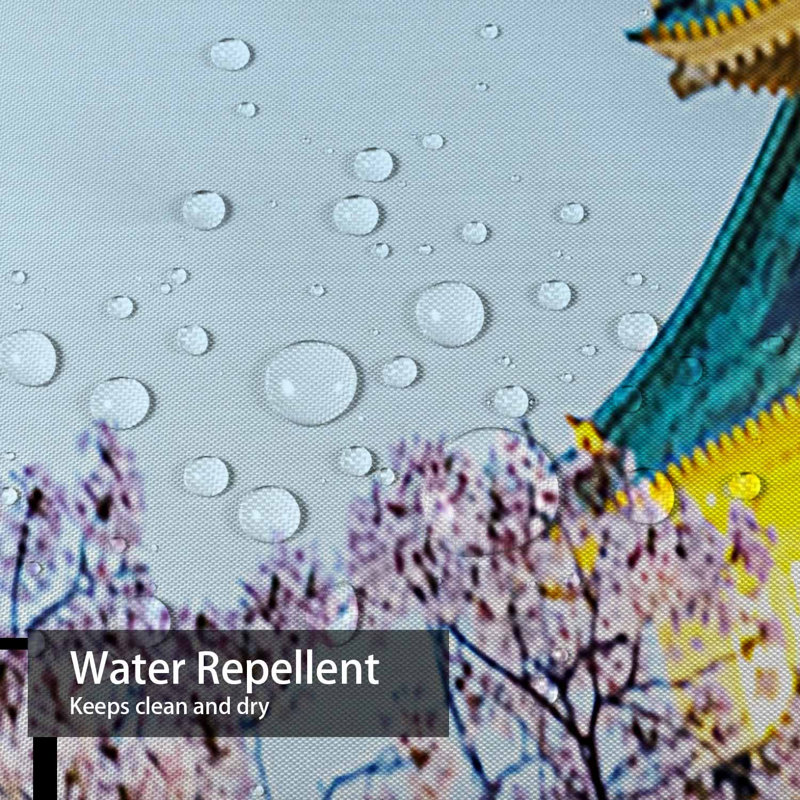 Rideau de douche japonais Cherry Blossoms, L 72 po x l 72 po