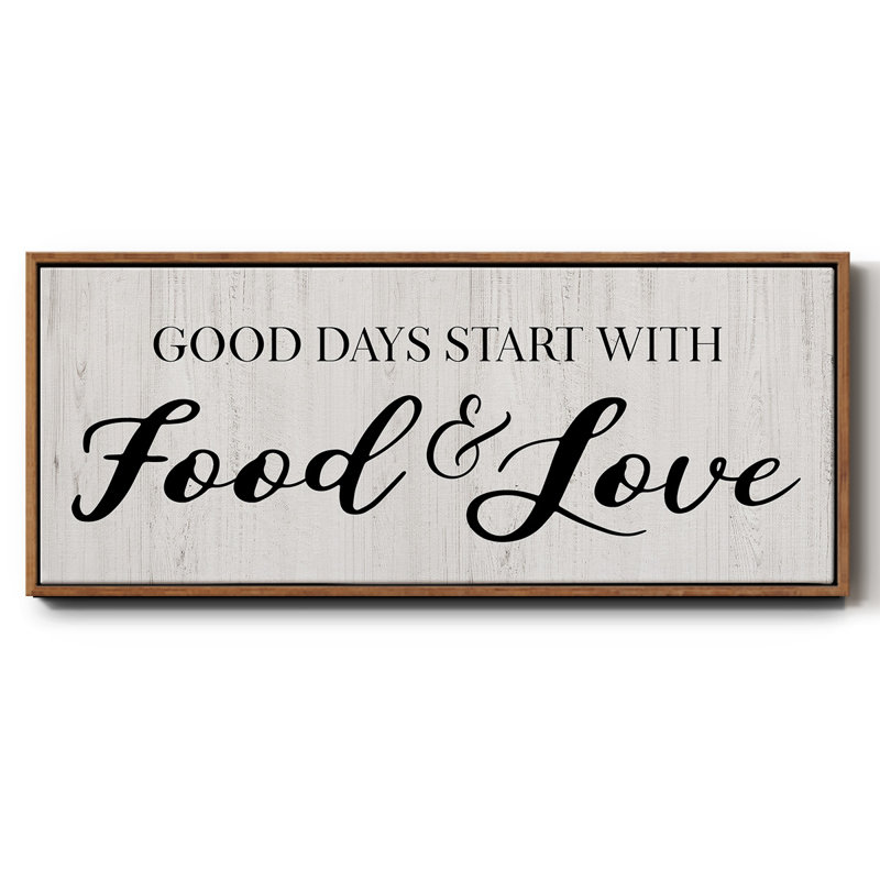 «Food and Love» - Toile encadrée, H 20 po x l 50 po