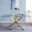 Table de salle à manger à piédestal de 63 po Jakar-441661873