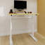 Hauteur - Bureau réglable pour et adultes, pieds de table blancs, mécanisme à main, support à double colonne, petit bureau adapté et ajustement, matériau en fer et bois, style polyvalent-133256162