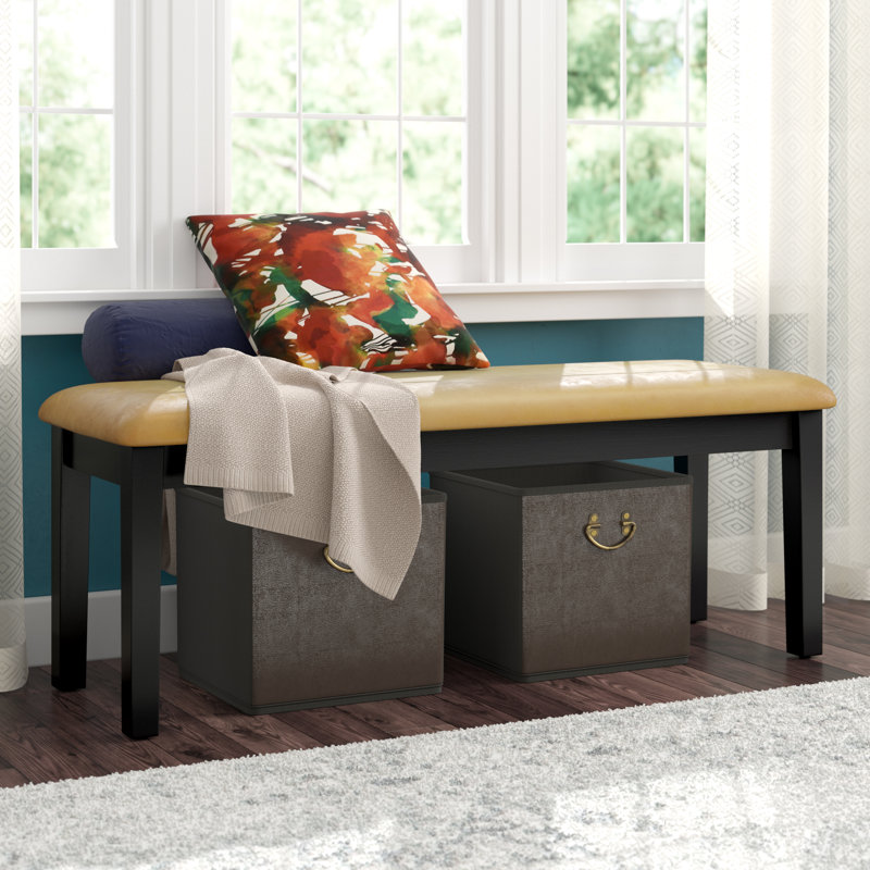 Norita Microfiber / Microsuede Upholstered Bench