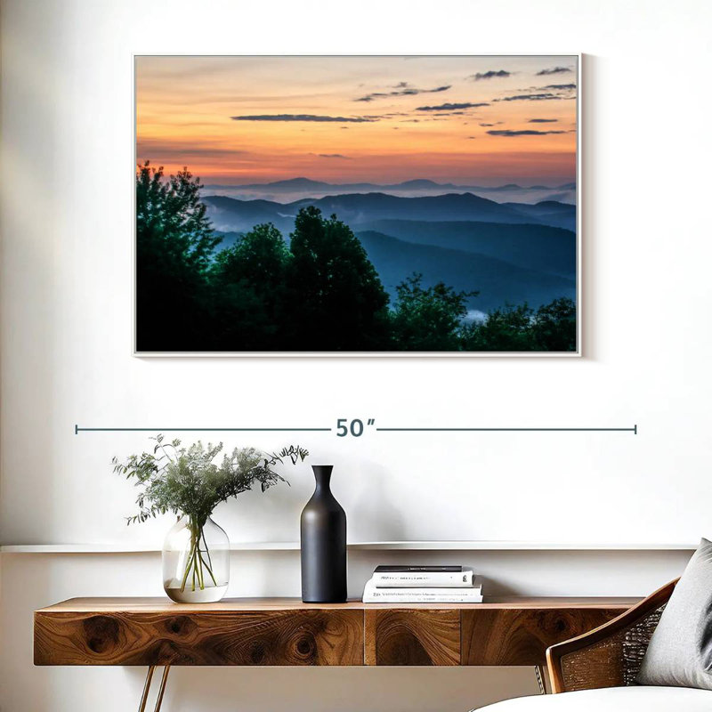 Blue Ridge, Cadre flottant blanc, 40 po x 27 po