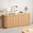63" Wavy Storage Sideboard, Double-Door Buffet Cabinet With Adjustable Shelves, Suitable For Kitchen, Living Room, Hallway - Versatile Storage-573560663