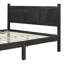Lit plateforme en bois avec tête et pied de lit-132922879-132922880