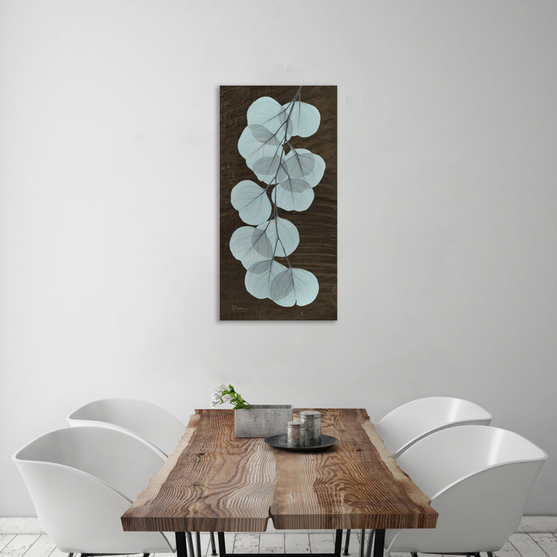 "Eucalyptus", toile tendue par Albert Koetsier, H 48 po x l 24 po x P 1,5 po