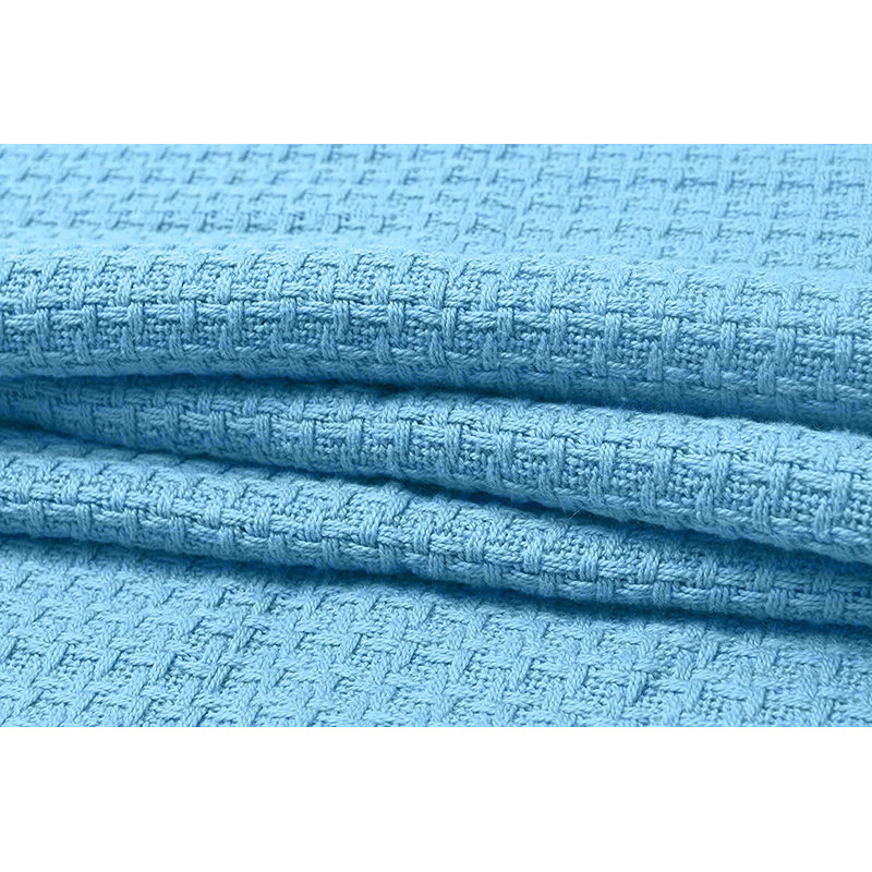 Hand Woven Throw Blanket, Queen, Blue