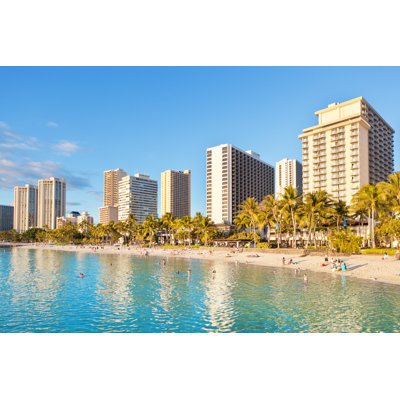 Waikiki Beach In Honolulu by YinYang - Wrapped Canvas Print