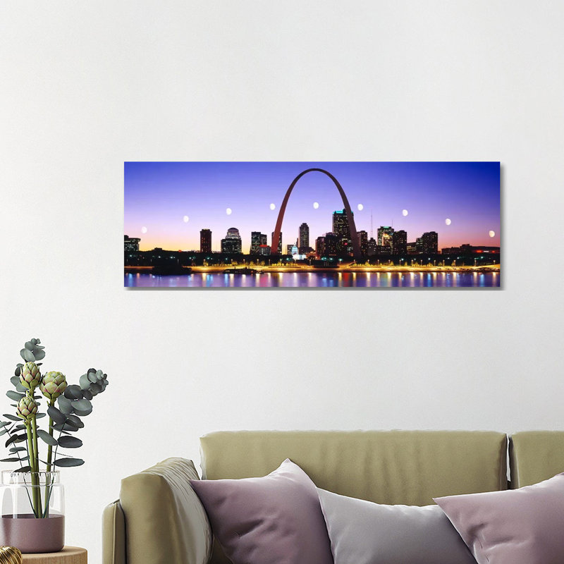 Skyline St Louis Missouri USA - Wrapped Canvas Panoramic Print, 121.92 cm H x 40.64 cm W x 1.91 cm D