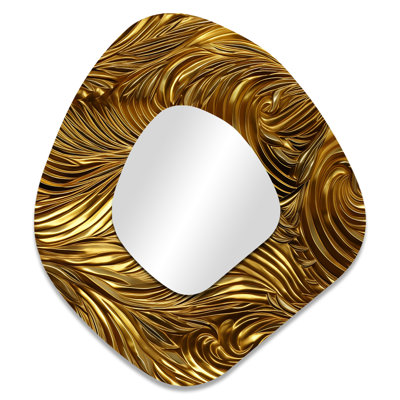 Villegas - Miroir mural asymétrique moderne à plumes irrégulières