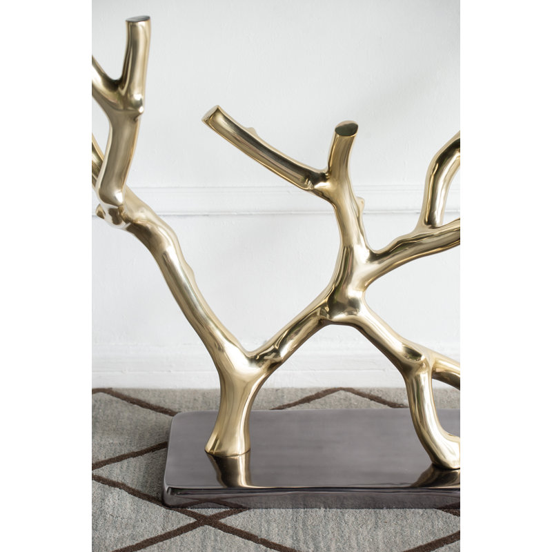 47.2'' Glass Top Console Table