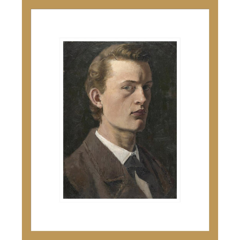Self-Portrait by Edvard Munch -Framed Giclee Print, 16.75" H x 13.69" W