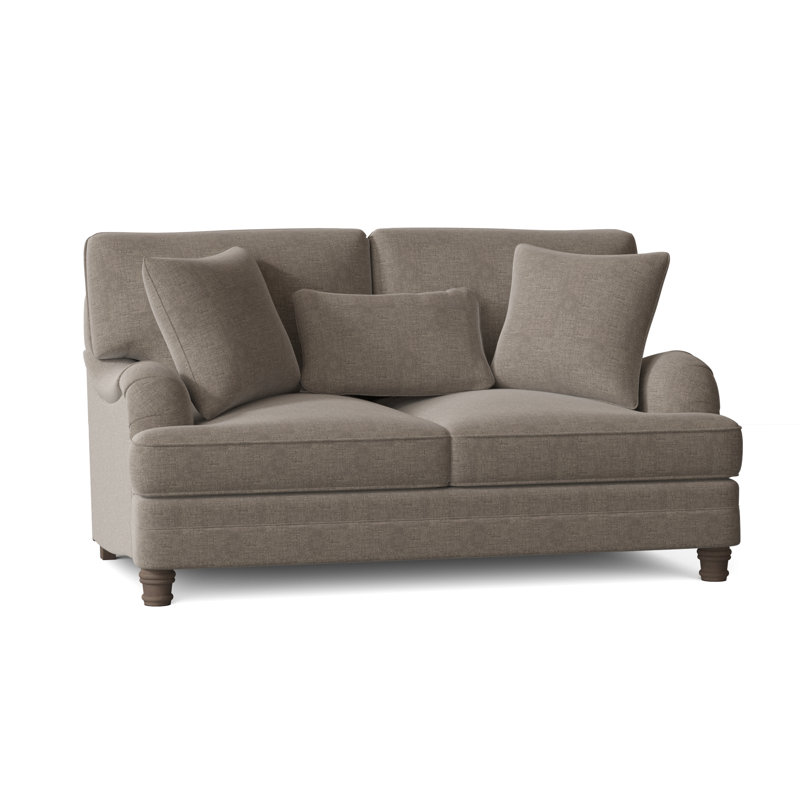 Tarleton Loveseat, Cream Chenille 1345-002, Aged Gray