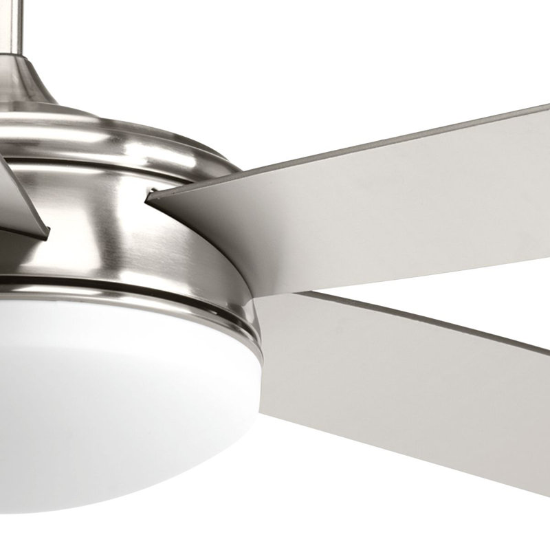 Fresno 60'' Ceiling Fan with LED Lights, Brushed Nickel with Silver Blades
