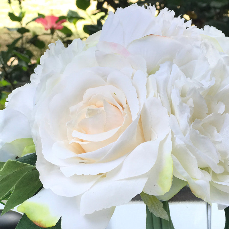 Agencements de fleurs pivoine et maîtresses en vase