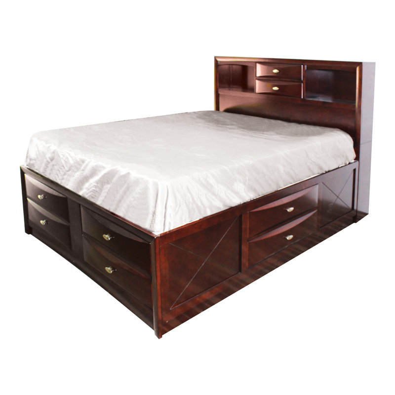 Crowson Storage Platform Bed, Espresso, King