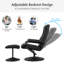 81.28cm Wide Faux Leather Swivel Ergonomic Recliner-490283424