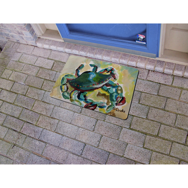 Tapis d'extérieur antidérapant Boydton Crab 26 po x 18 po