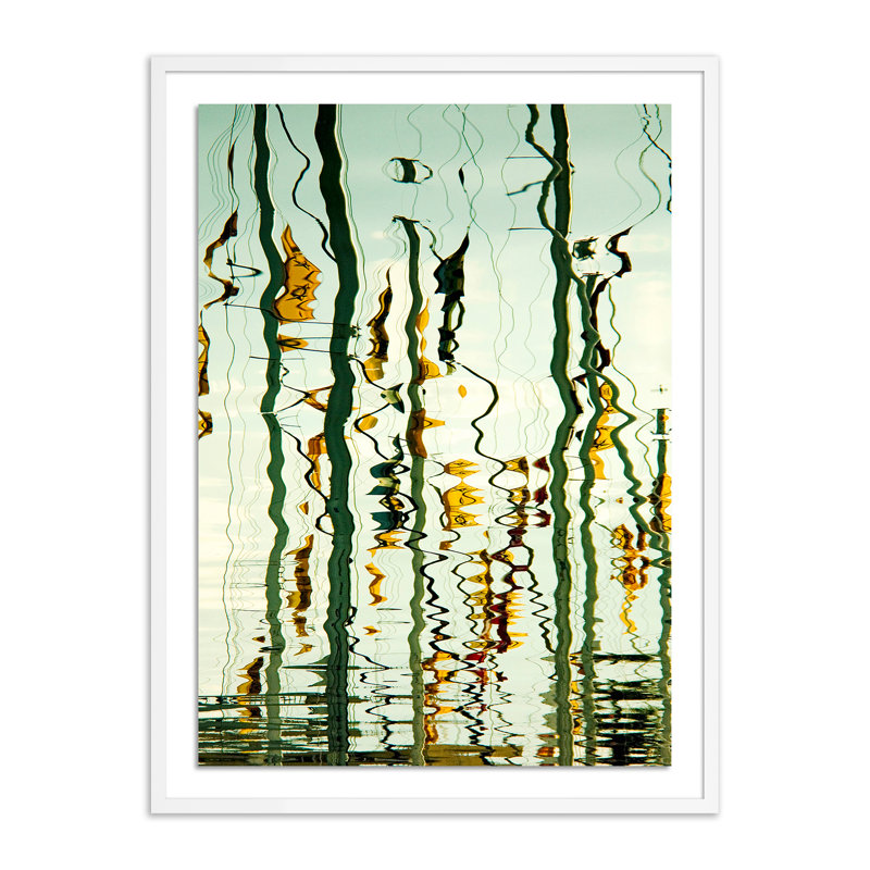 Wired Print by Geoffrey Baris, White Framed, 30" H  x  24" W x 1.5"D