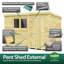 20ft x 5ft Pent Summer Shed
