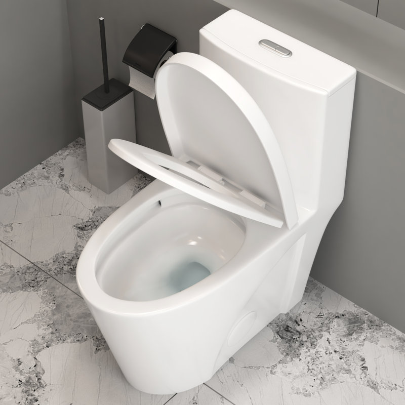 KDK HOME Elongated Toilet Dual-Flush Siphonic One-piece Toilet Comfort Height (Seat Included)