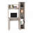 Writing Desk with 2 Shelves & 5 Cubbies, Beige-1045655477-1045655435