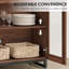 Commode 4 en 1 avec portes et 2 tiroirs, commode moderne avec tablette et base réglables, organisateurs de placard et armoire de rangement-722301158