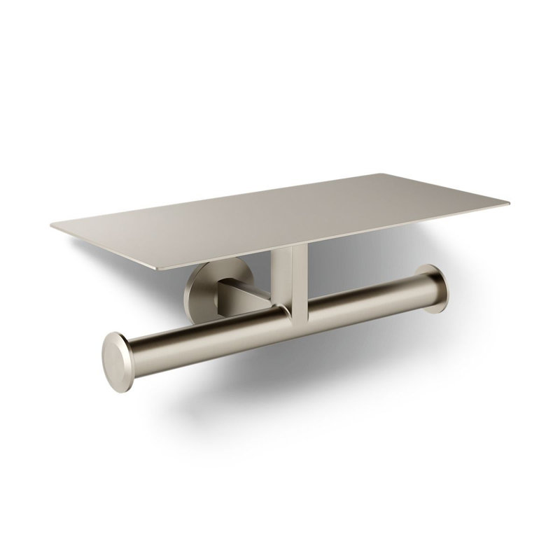 Porte-papier hygiénique double avec composants ™, Nickel brossé