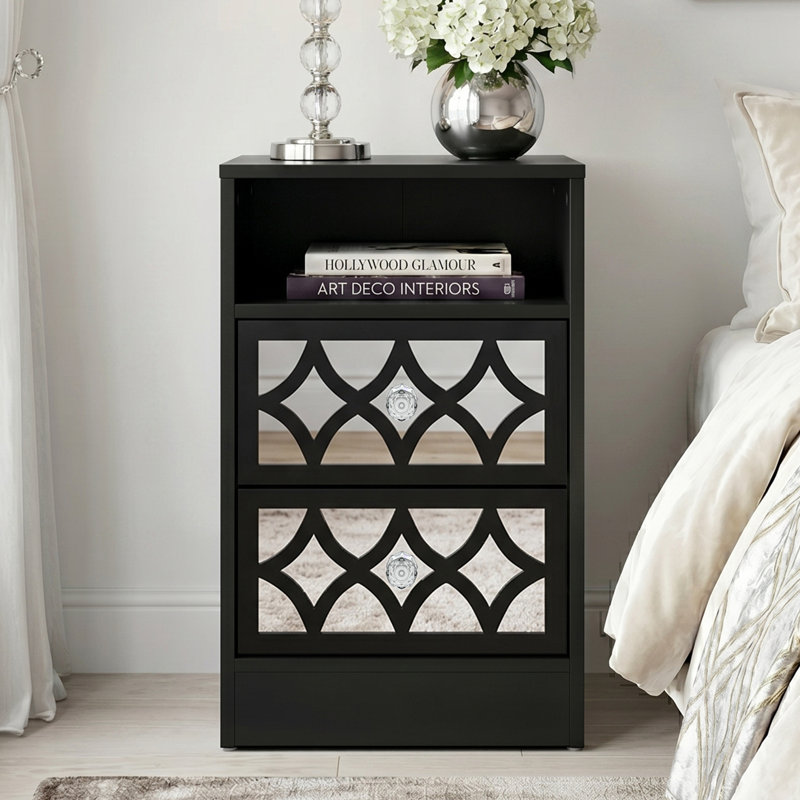 Adreille Bedside Table, Black
