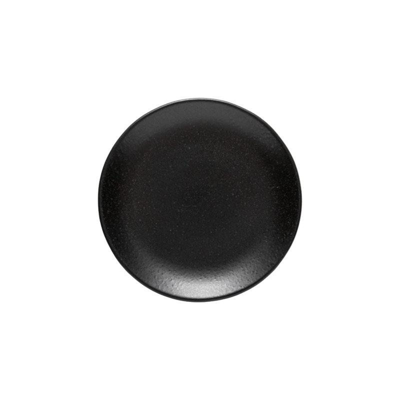 Roda Handmade Stoneware Salad/Dessert Plate, Black