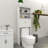 Lowel 2 -Tier Toilet Bathroom Spacesaver Storage Shelf with Storage Shelf with 2 Doors Wood Storage Cabinet