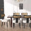Ensemble de 2 chaises de salle à manger en bois massif et filet de rotin pour toute salle à manger-232614023