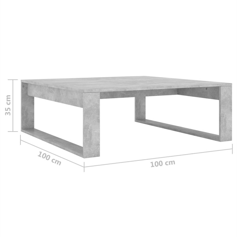 Goddord Sled Coffee Table, Concrete Grey