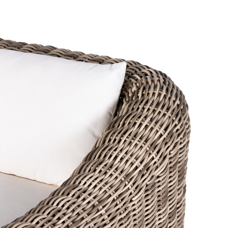 Messina Outdoor Teak Lounge Chair, White, Brown