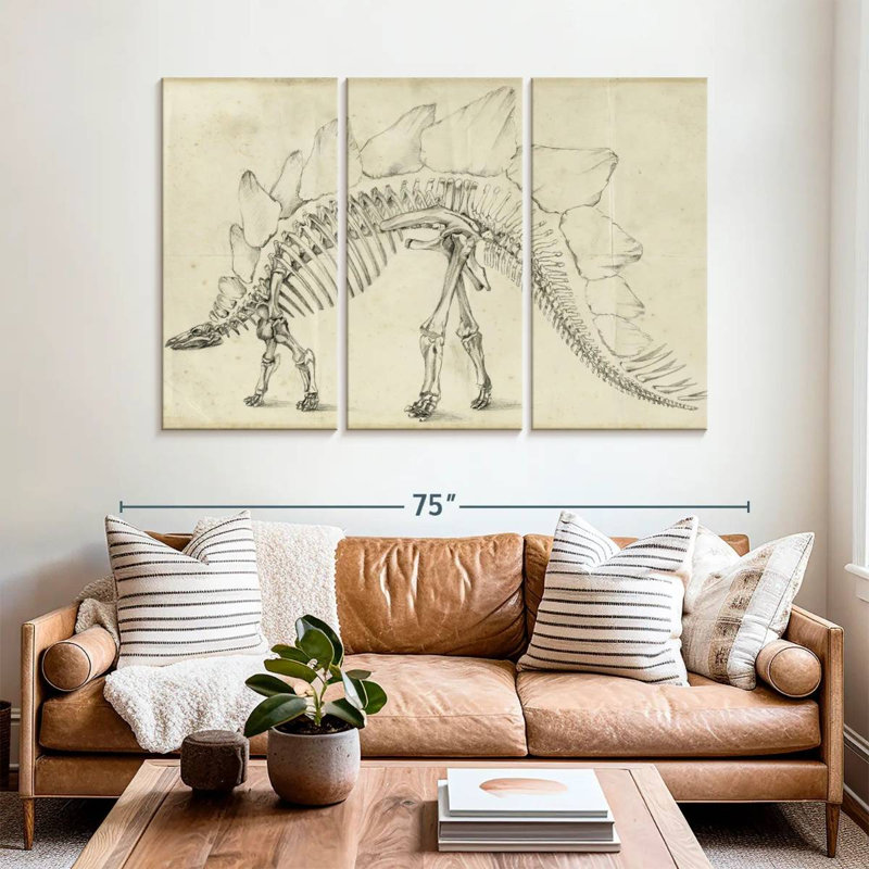 Brampt Dinosaur Study III, 42" H x 65" W
