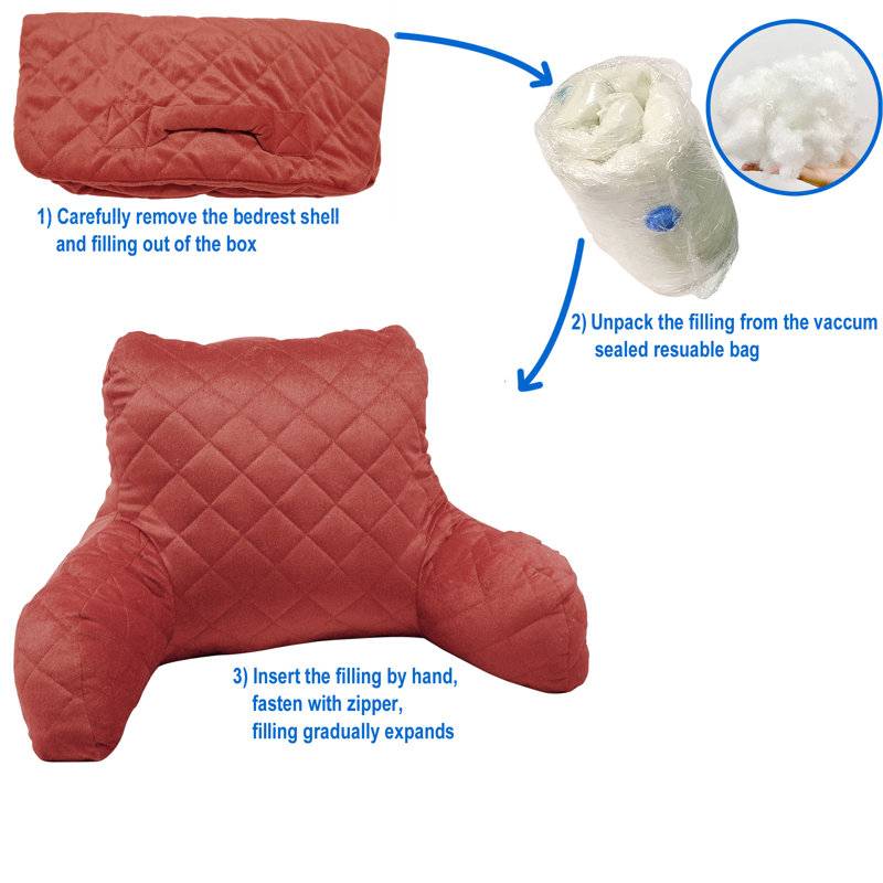  Housse et insert de coussin en velours, Orange brûlé