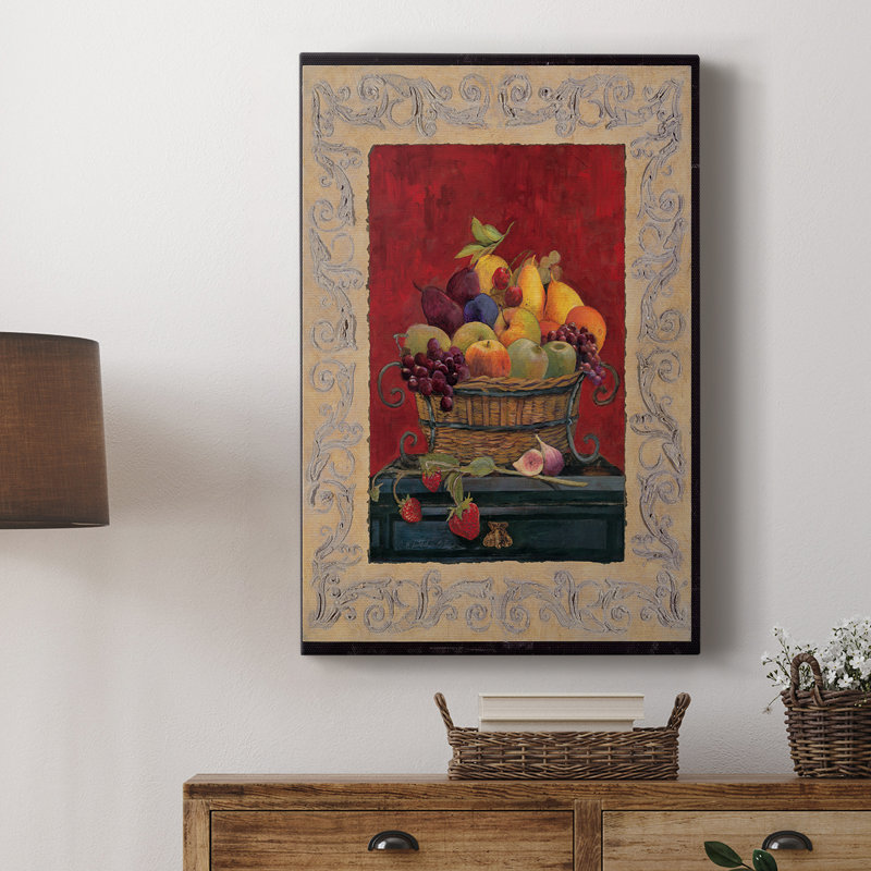 Panier de fruits traditionnel I - Cavas enveloppés de galerie, 27" H x 18" W