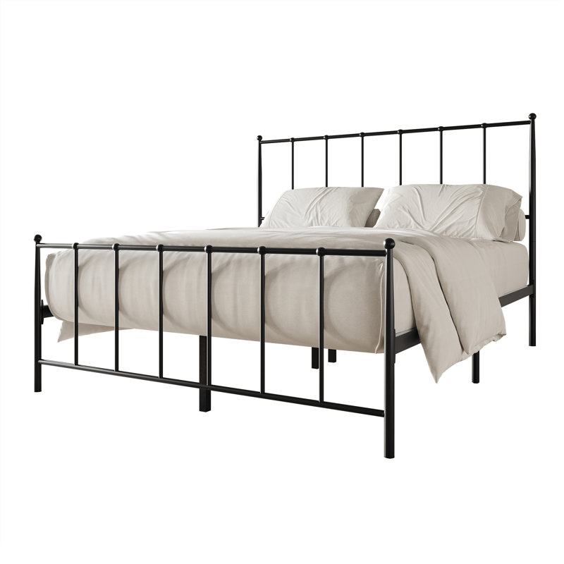Makaelyn Metal Bed, Black, Queen