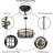 4 - Light Dimmable Drum Chandelier
