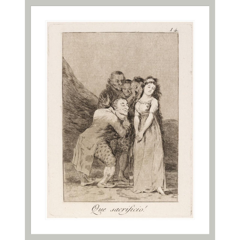 Que sacrificio! (What a sacrifice!) by Francisco de Goya -Framed Giclee Print, 41.5" H x 32.85" W