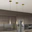 Pendant Light Fixtures, 3 Pack Modern Pendant Lighting With Clear Striped Glass Shade