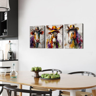 3 Piece Wrapped Canvas Wall Art