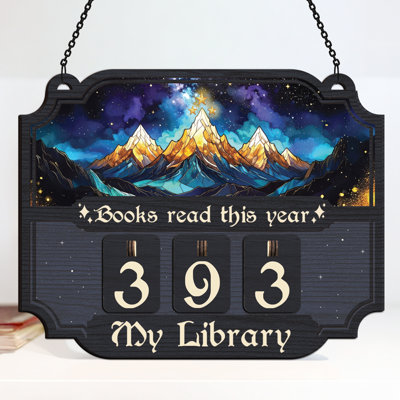 Books Read This Year, Bookish Gift Set - Fantasy Reading Tracker Sign, Book Lover Gift for Women Readers, Teachers FF835